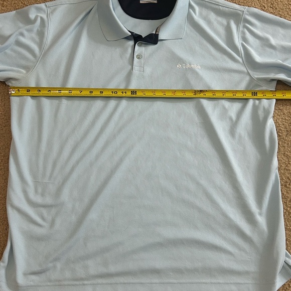 Columbia Omni Wick Light Blue Textured Athletic Knit Polo Shirt Men’s XXL - Picture 6 of 8